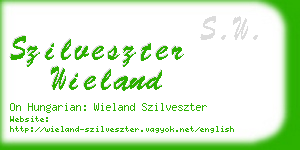 szilveszter wieland business card